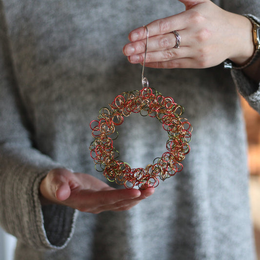 Handmade Wire Wreath Ornaments image 1