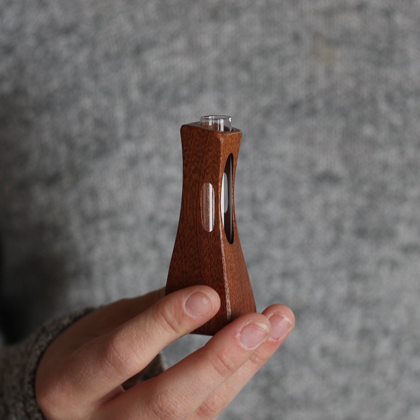 Small Wooden Bud Vase