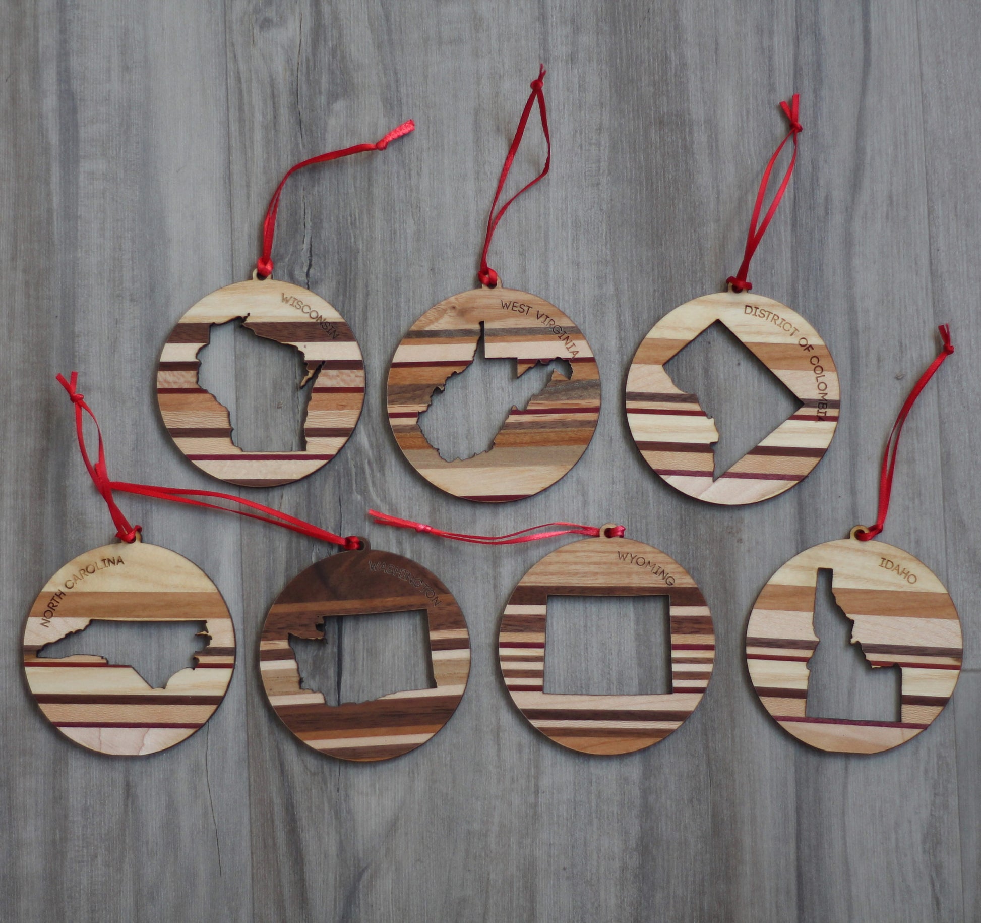 Handmade Wooden State Outline Ornaments | All 50 States image 13
