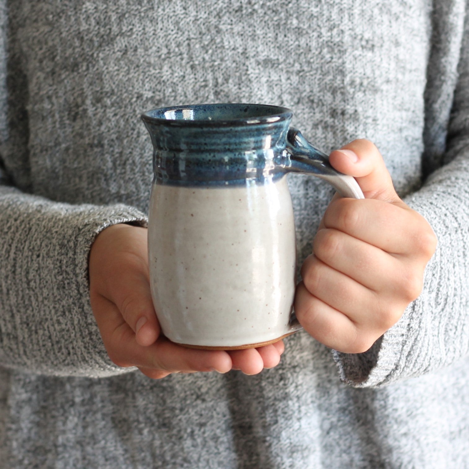 Handmade Pottery | Classic Mug - Blue + Bone $45 image