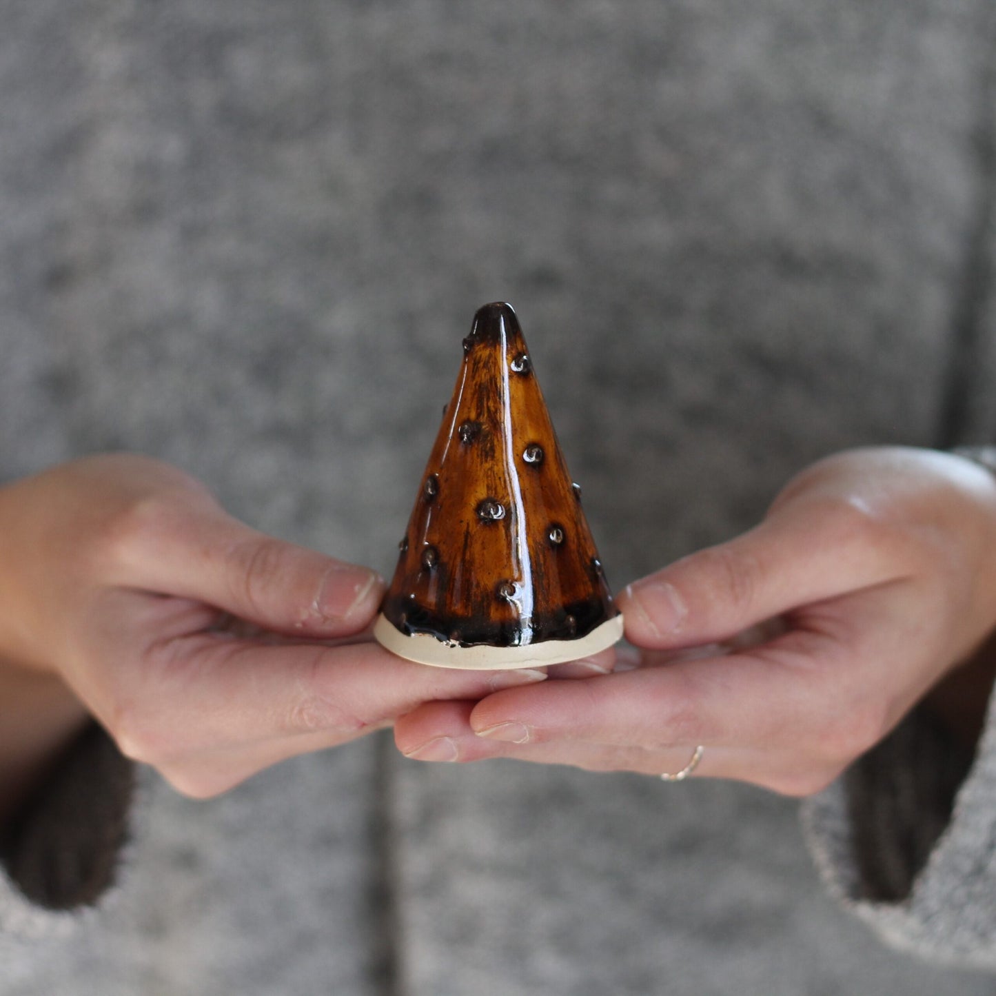 Handmade Tiny Ceramic Trees - Burnt Amber $12 image
