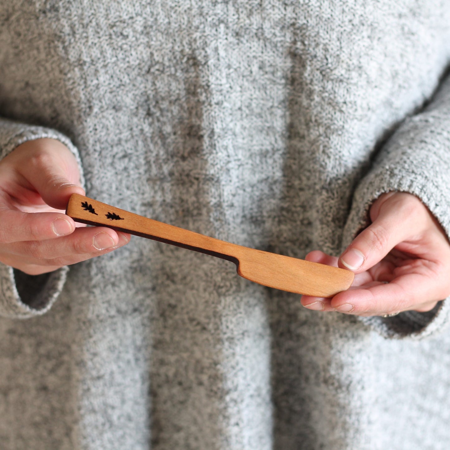 Wooden Spreader | 4 Designs - Leaves $13 image