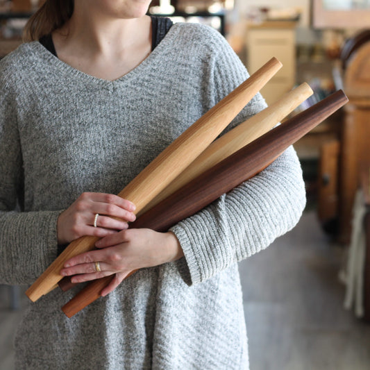 Handmade Solid Wood French Rolling Pin | 4 Wood Types image 0