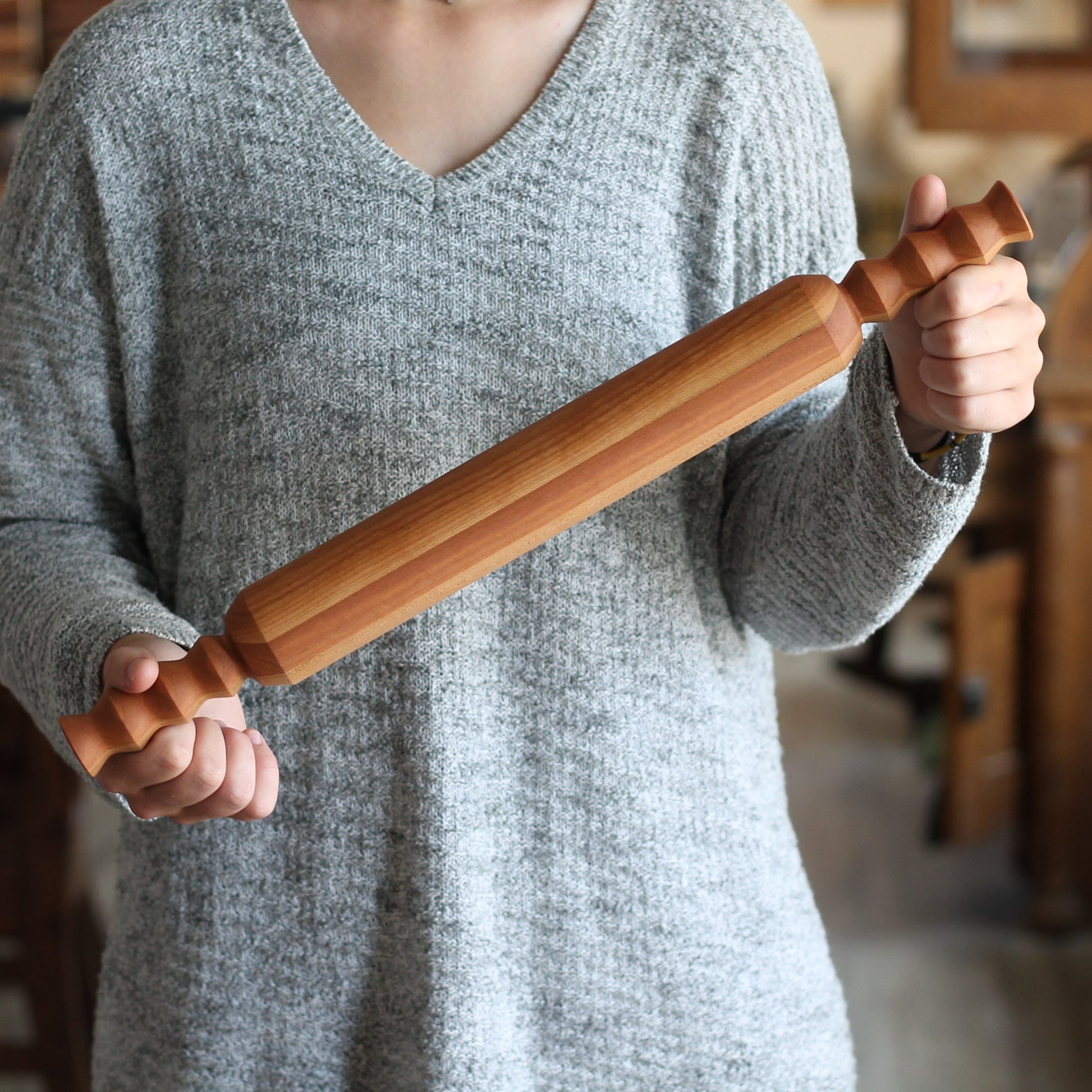 Handmade Solid Wood Rolling Pin | Martha - Cherry $60 image