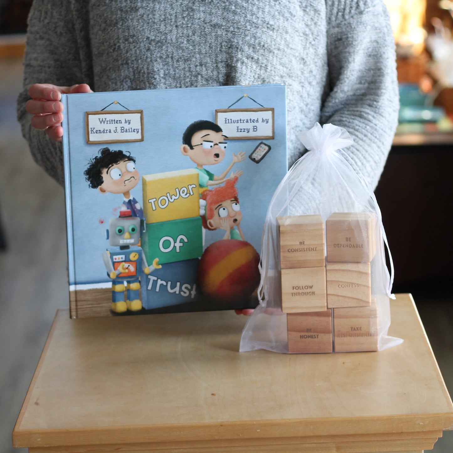 Tower of Trust | Author Kendra J. Bailey | Children's Book + Block Set - Book + SM Block Set $50 image