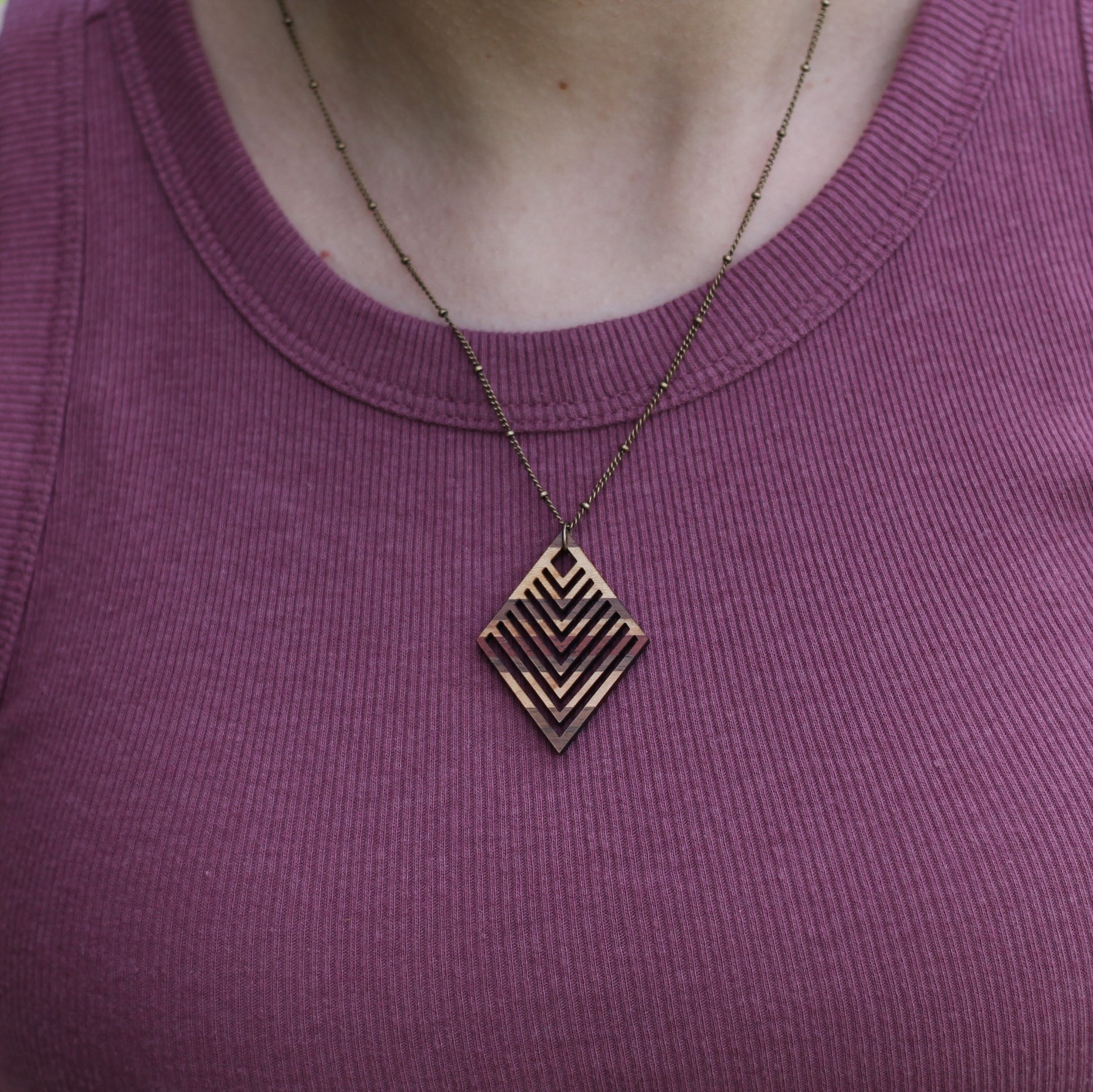 Handmade Wooden Jewelry | Tessa Necklace image 3