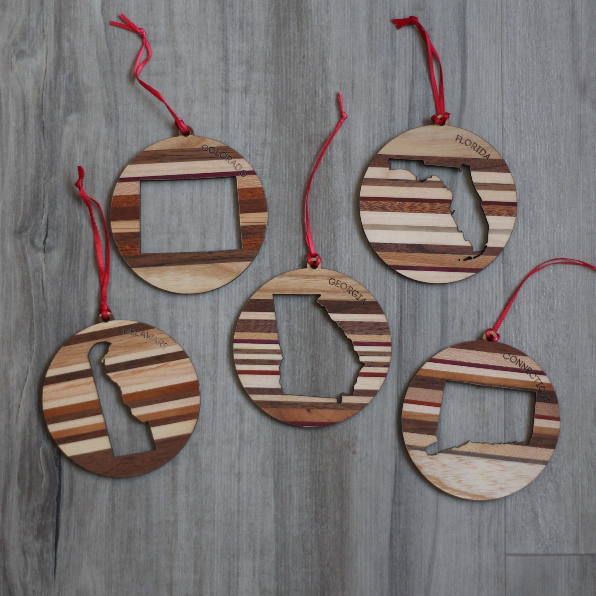 Handmade Wooden State Outline Ornaments | All 50 States image 22