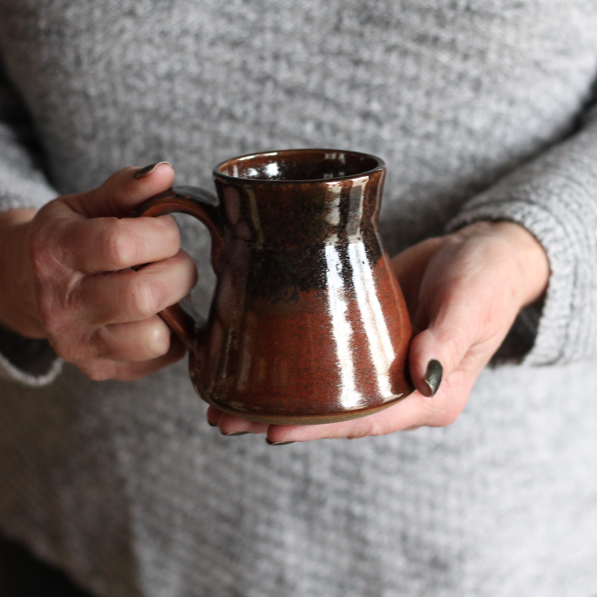 Handmade Pottery | 8oz. Small Mug - Brick image