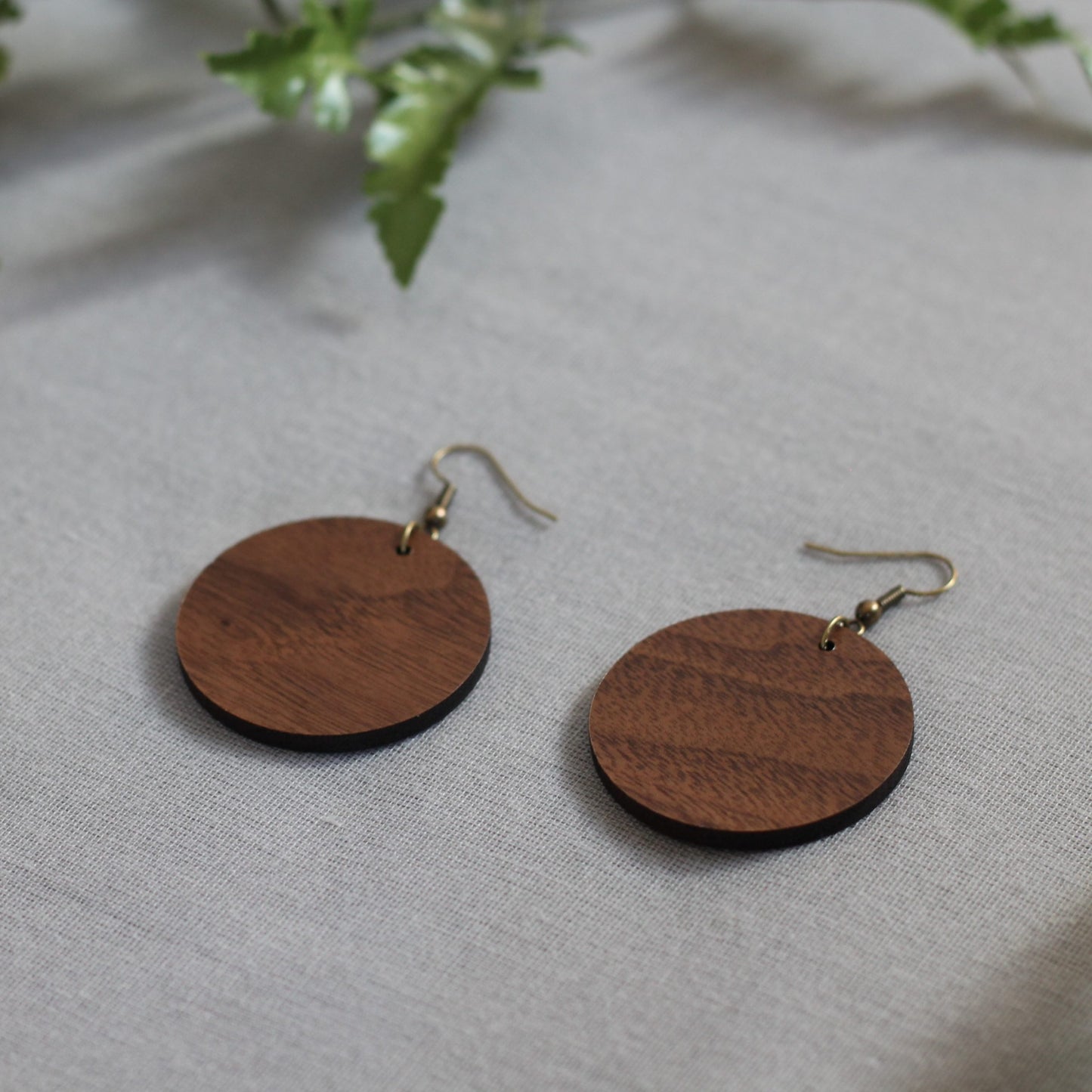 Elaine Earrings - Walnut $24 image