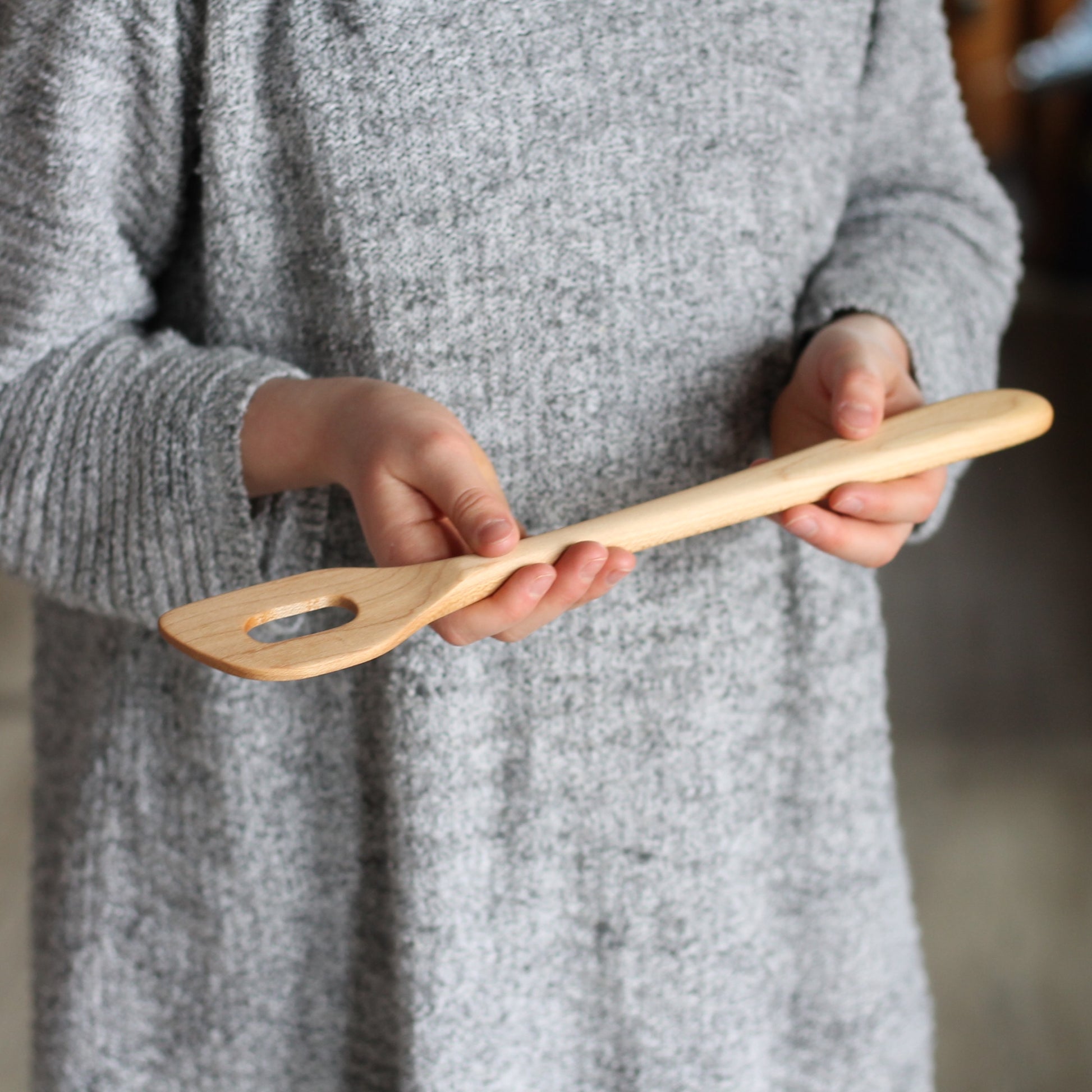 Handmade Wooden Kitchen Utensils | Batter Spatula with Hole image 0
