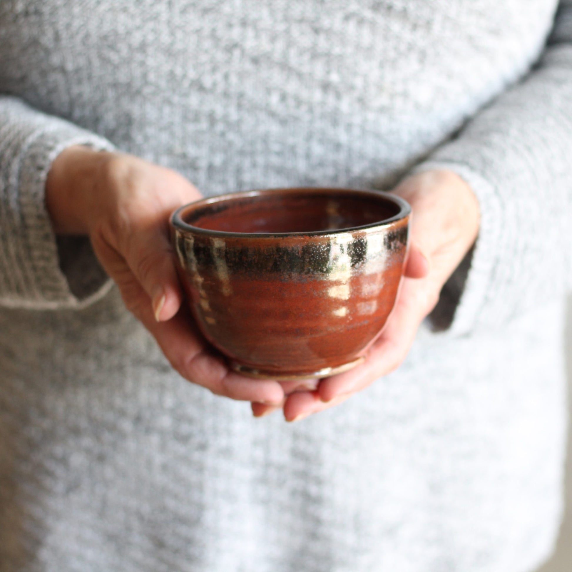 SECONDS SALE | Handmade Pottery | Condiment Dish - Brick image