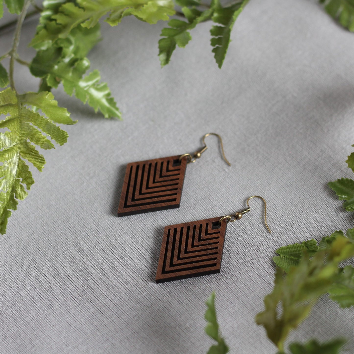 Tessa Earrings - Walnut $24 image