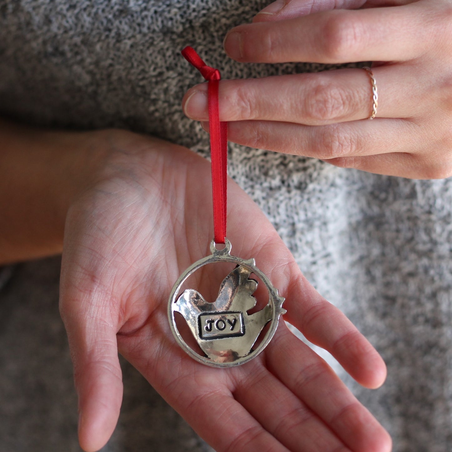 Handmade Pewter Round Ornaments | 10 Styles image 8