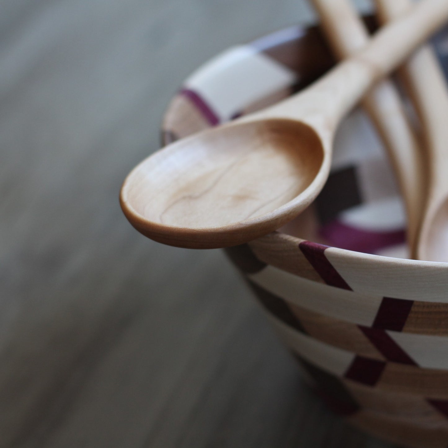 Handmade Wooden Kitchen Utensils | Long Oval Spoon image 3