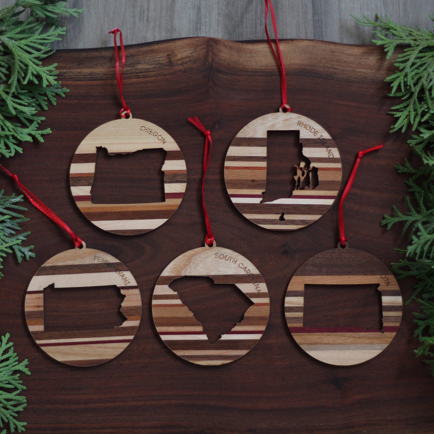 Handmade Wooden State Outline Ornaments | All 50 States image 5