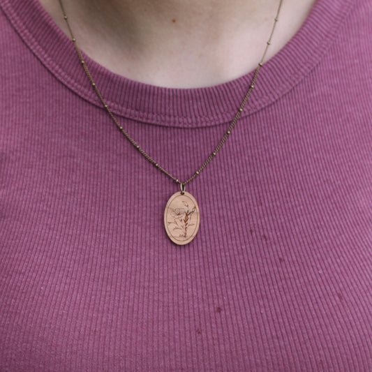 Birth Month Flower Necklace - September image 4