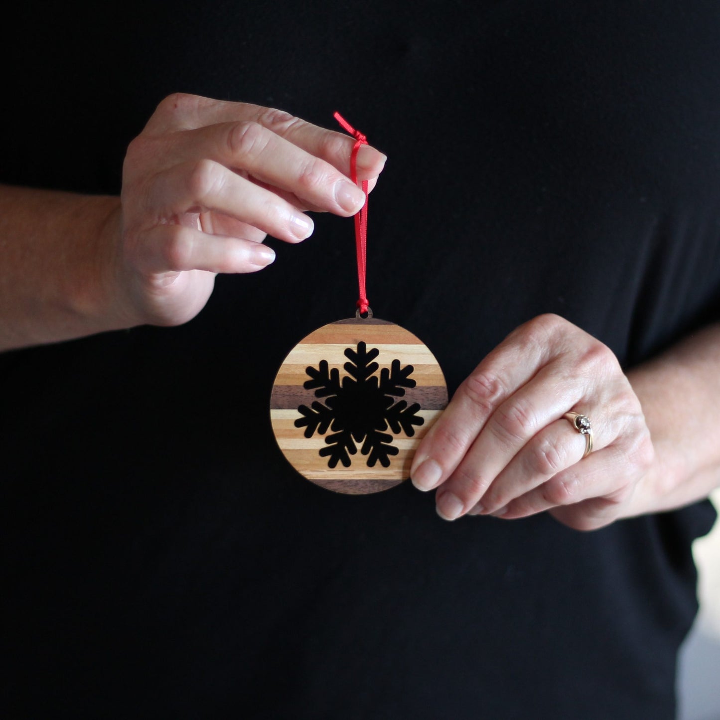 Handmade Wooden Christmas Ornaments | Snowflake, Angel, Christmas Tree, Star, Snowman, Nativity image 8