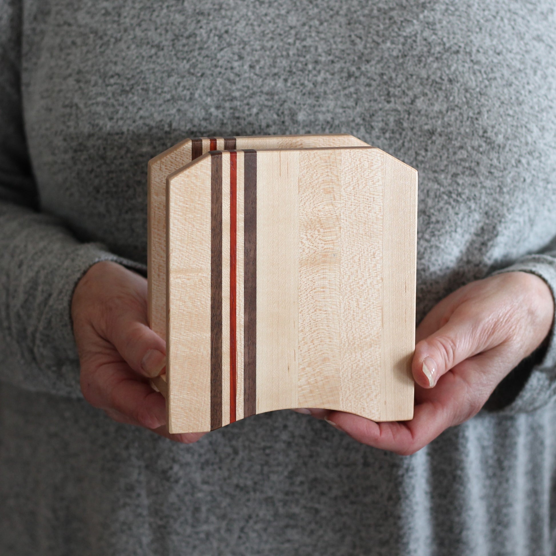 Striped Napkin Holder - Maple image