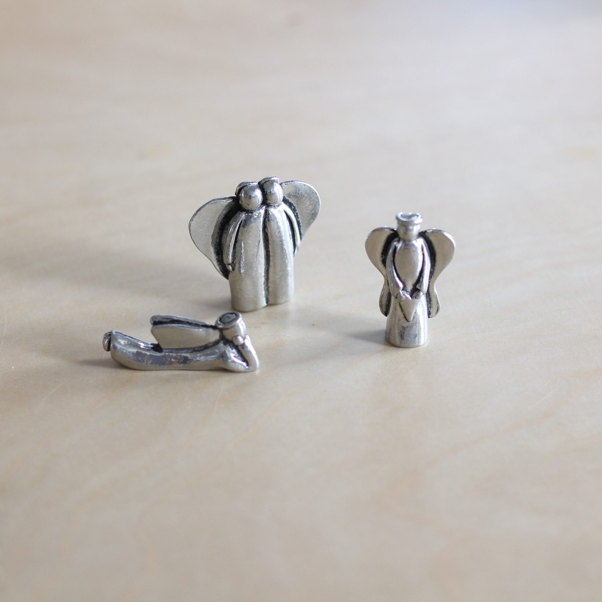 Handmade Pewter Mini Figurines | 3 pc. Angel Set image 4