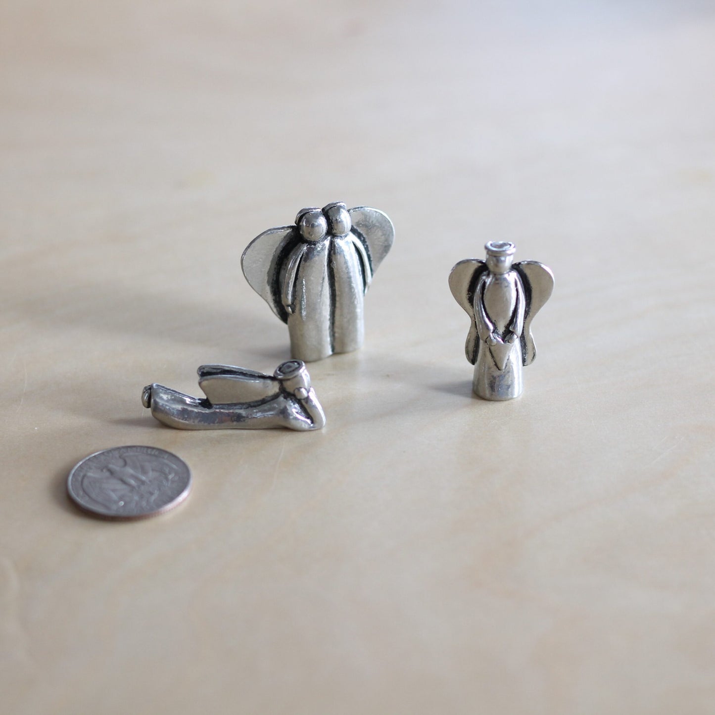 Handmade Pewter Mini Figurines | 3 pc. Angel Set image 5