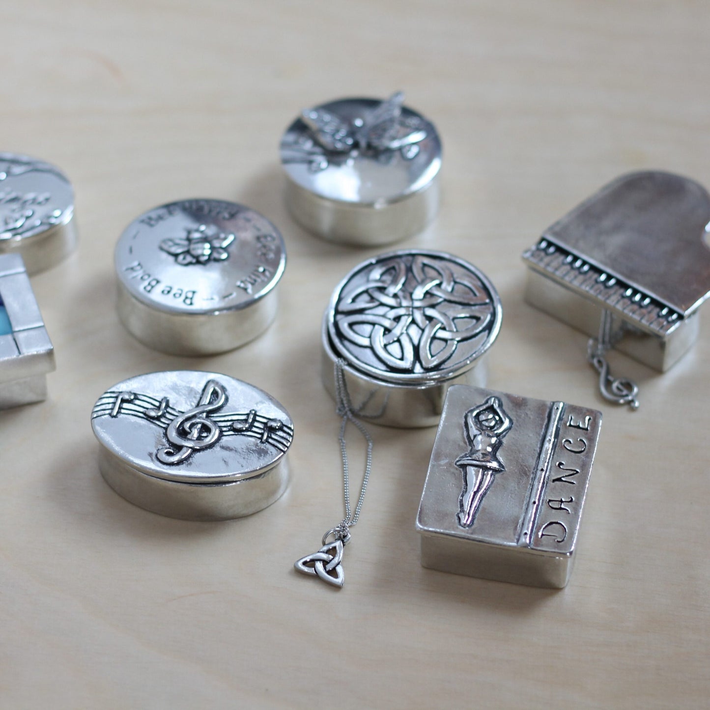 Handmade Pewter Boxed Necklace Set image 8