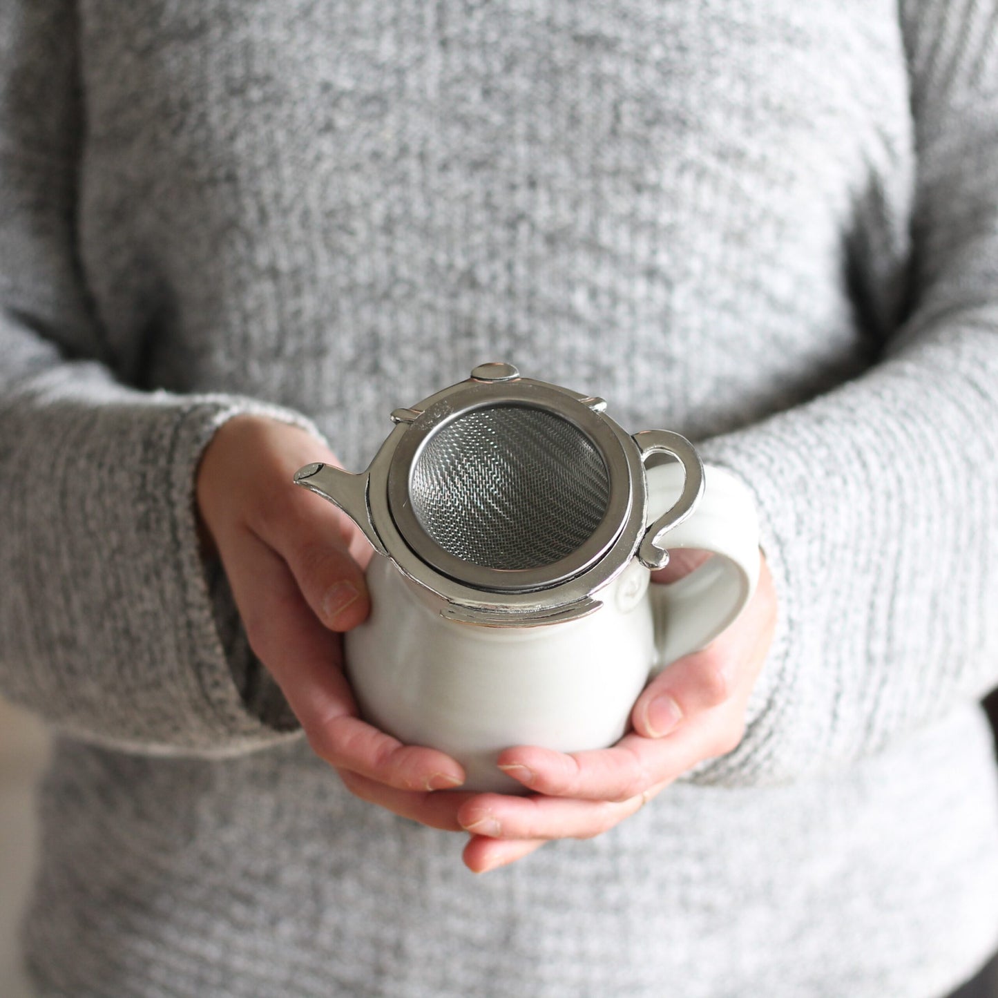 Handmade Pewter Tea Strainer | 4 Styles image 7