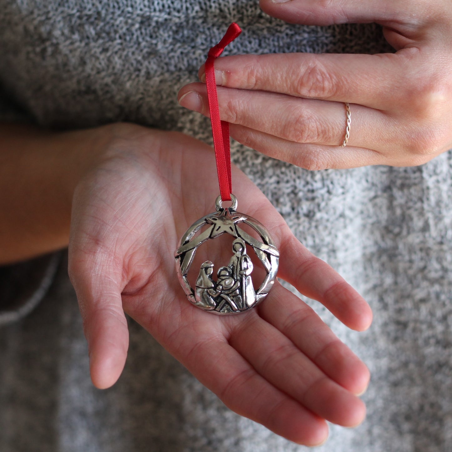 Handmade Pewter Round Ornaments | 10 Styles image 12