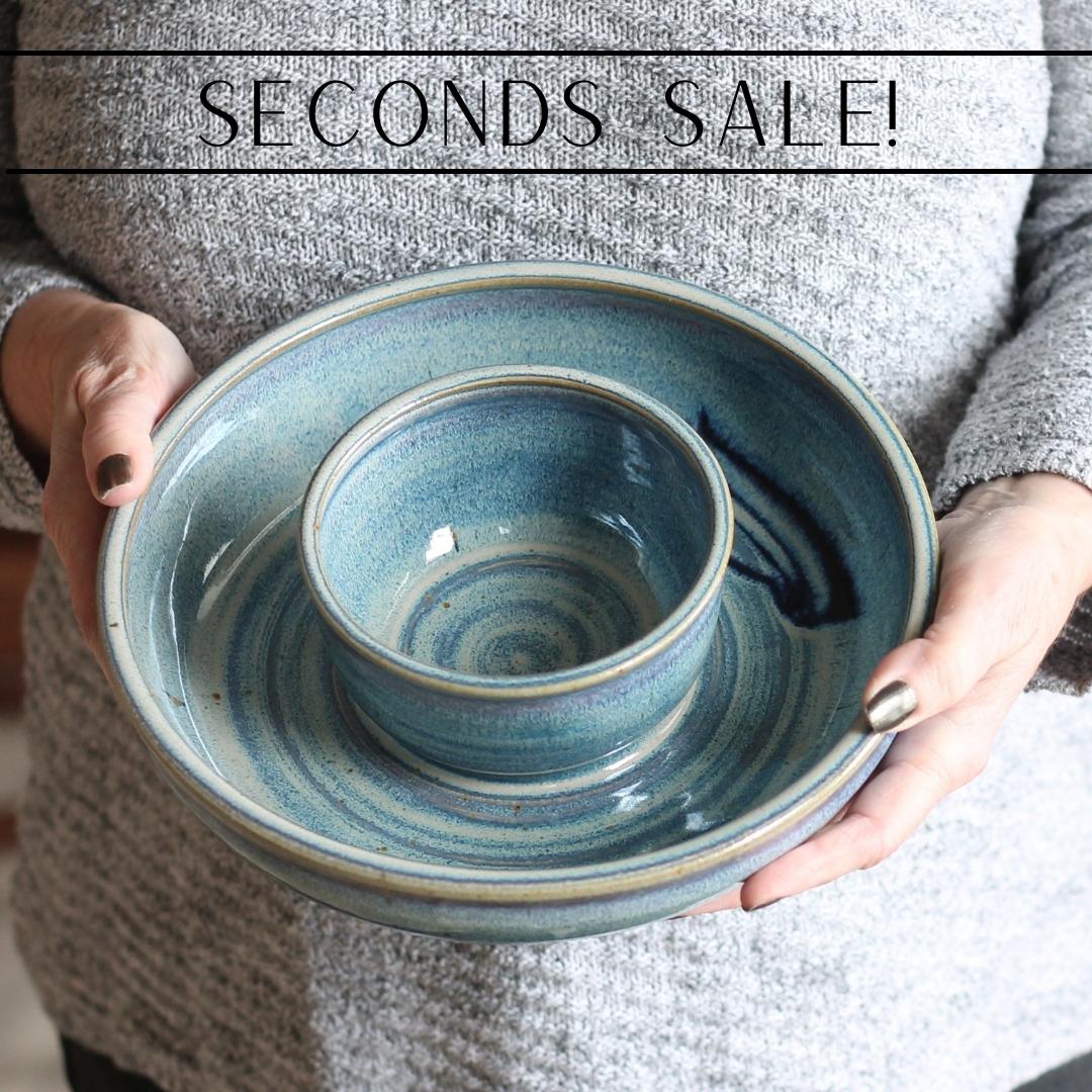 SECONDS SALE | Handmade Pottery | Small Chip n' Dip Bowl image 0