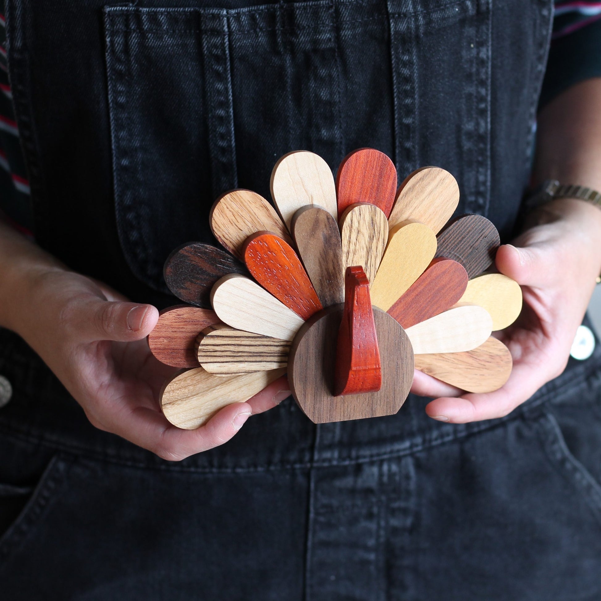 Handmade Wooden Turkeys - Large $50 image