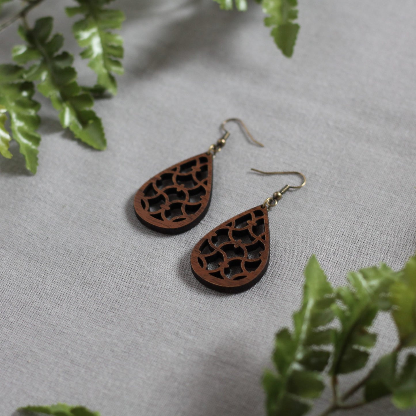 Fern Earrings - Walnut $24 image