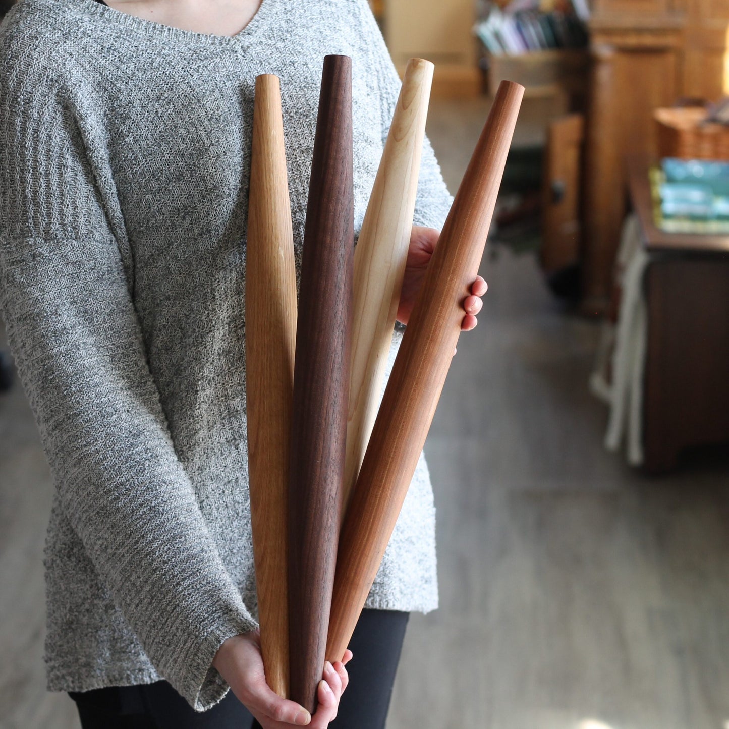 Handmade Solid Wood French Rolling Pin | 4 Wood Types image 5