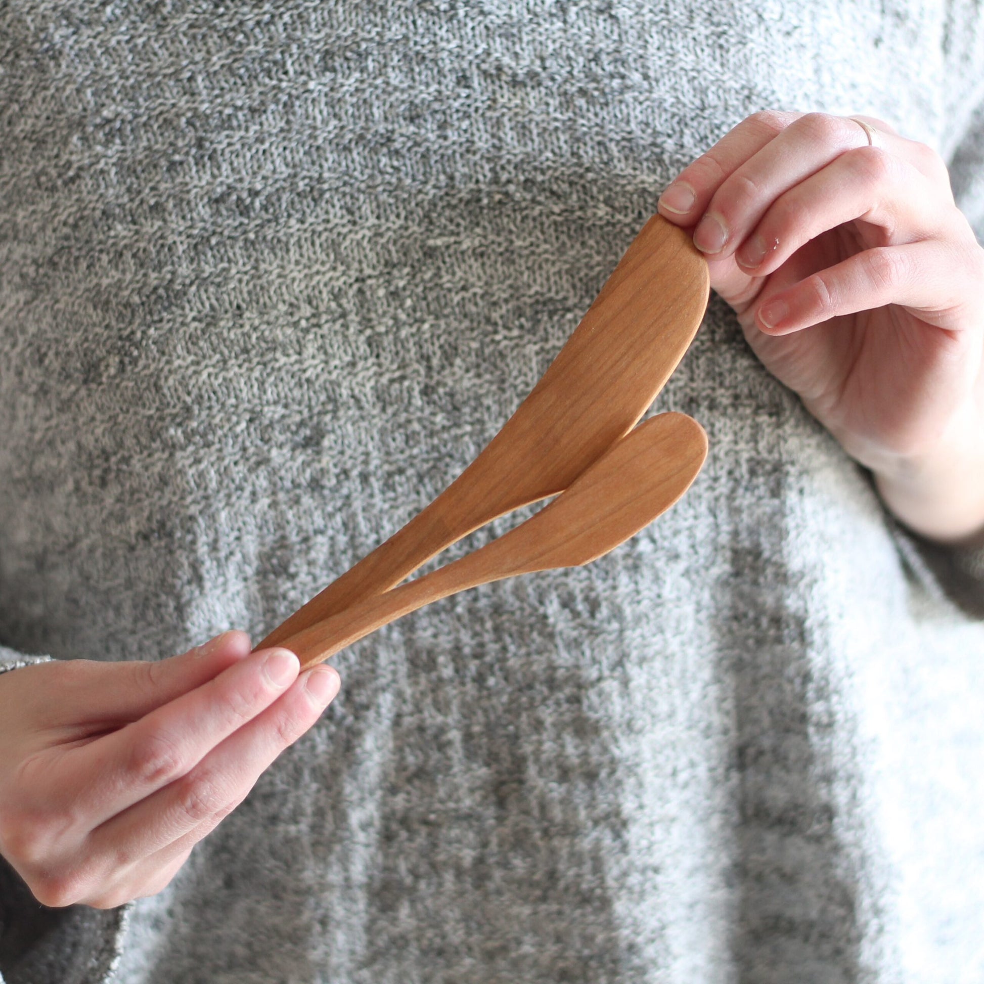 Handmade Solid Cherry Spreader | 2 Sizes image 0