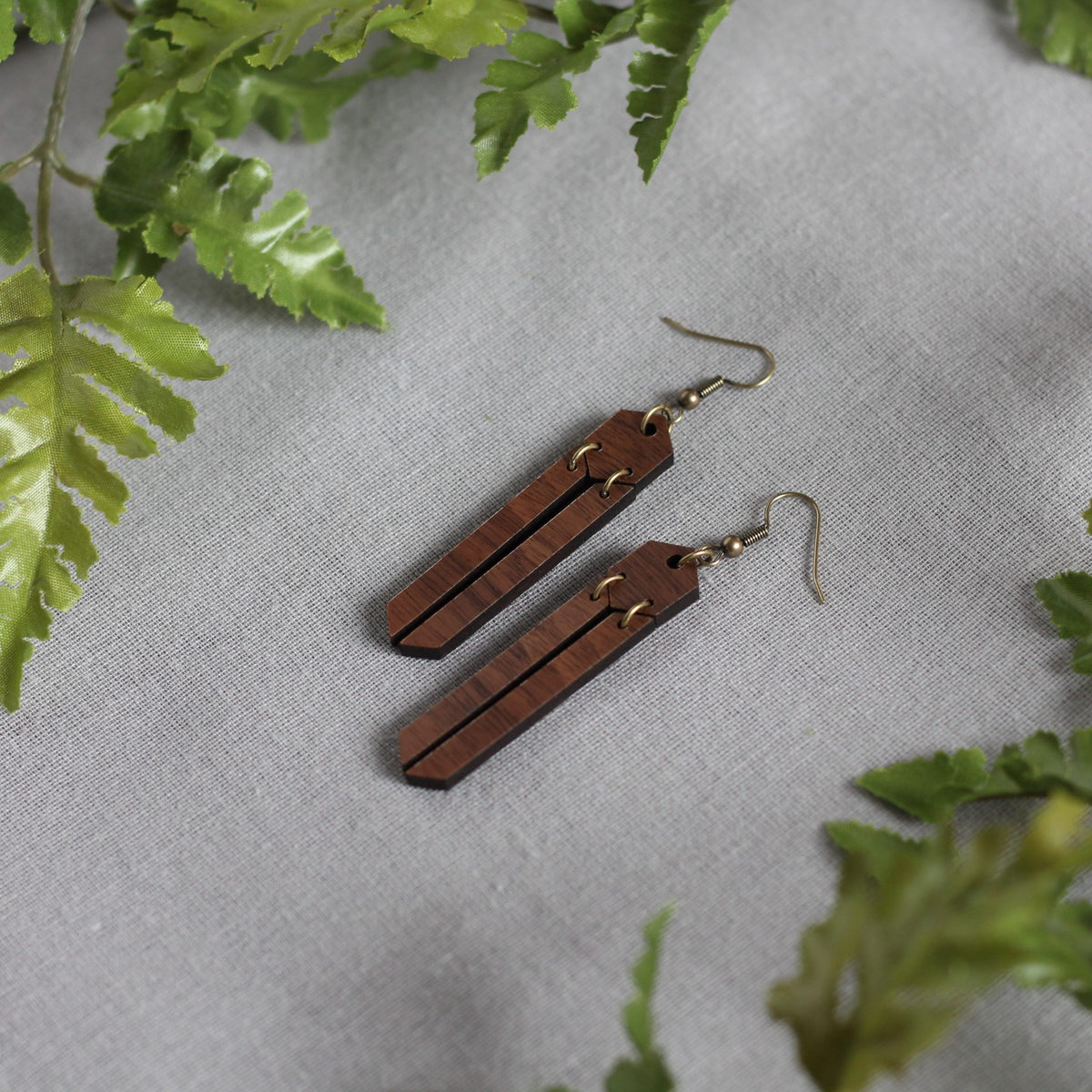 Micaela Earrings - Walnut $24 image
