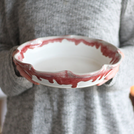 SECONDS SALE | Handmade Pottery | Large Pie Plate image 1