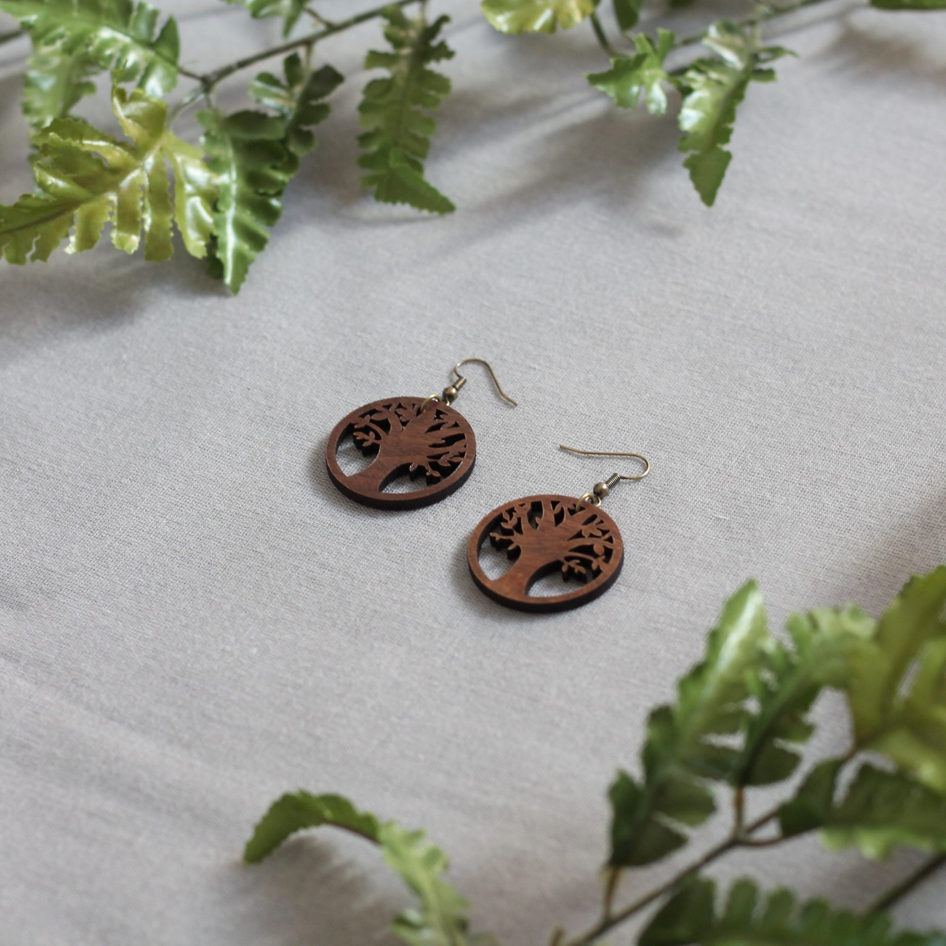 Elizabeth Earrings - Walnut $24 image