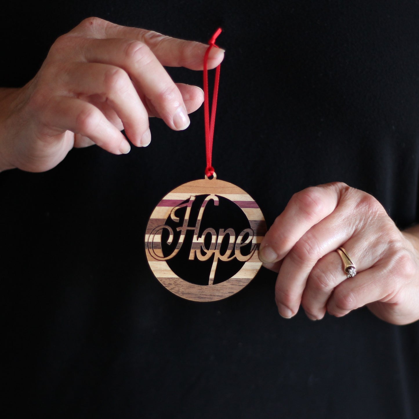 Handmade Wooden Christmas Word Ornaments | Noel, Joy, Hope, Faith, Peace, Love image 8