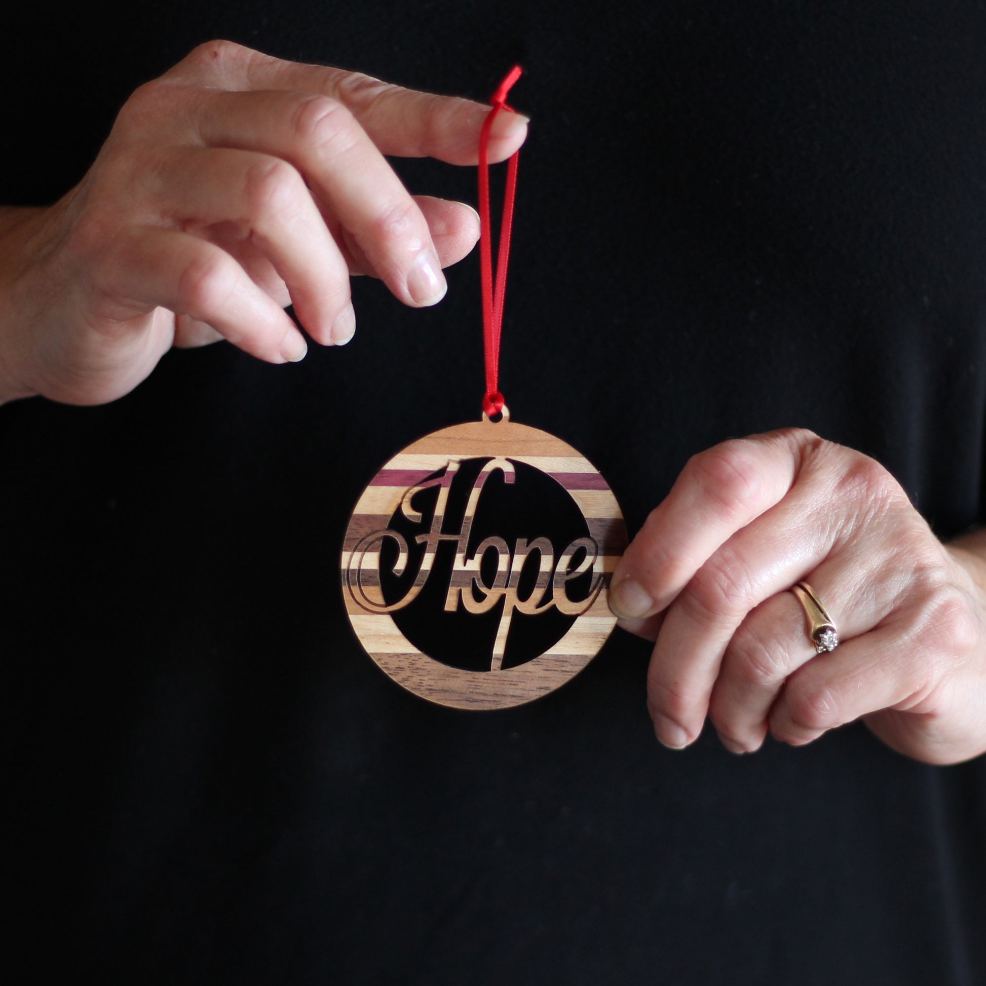 Handmade Wooden Christmas Word Ornaments | Noel, Joy, Hope, Faith, Peace, Love image 8
