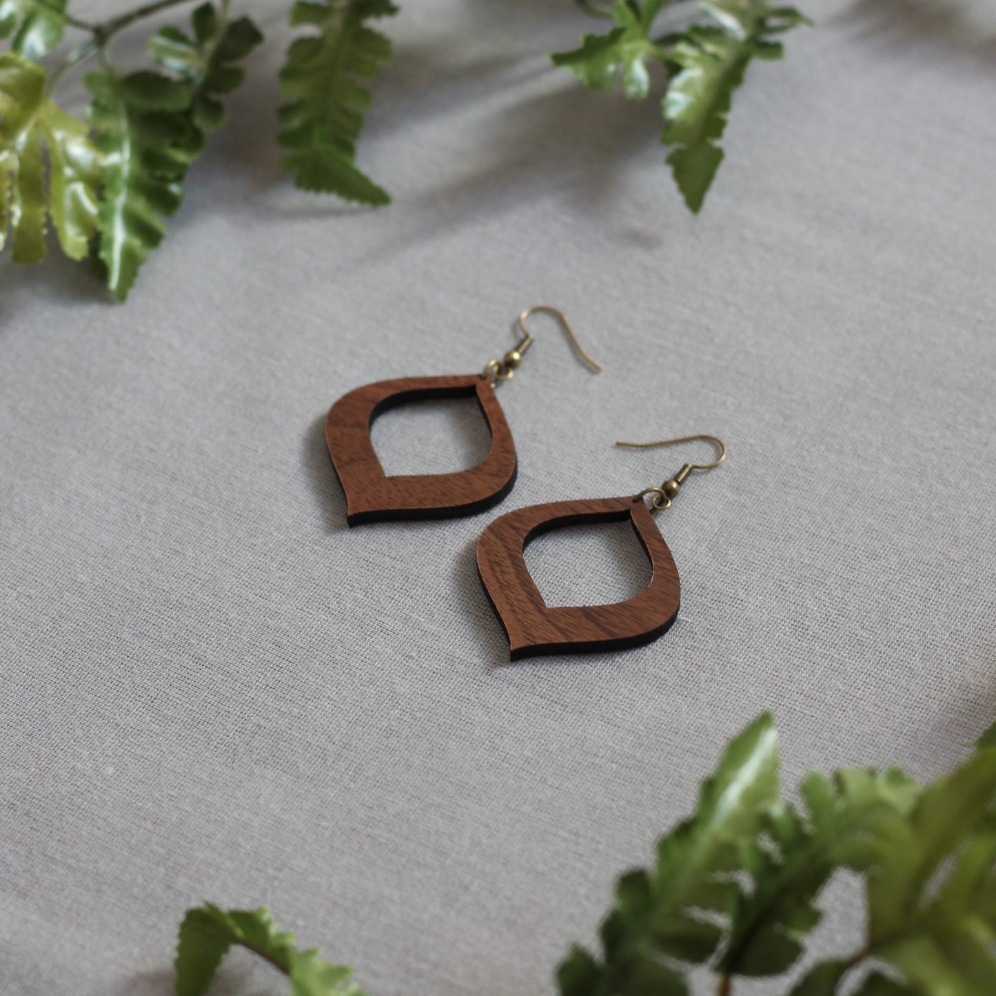 Linda Earrings - Walnut $20 image