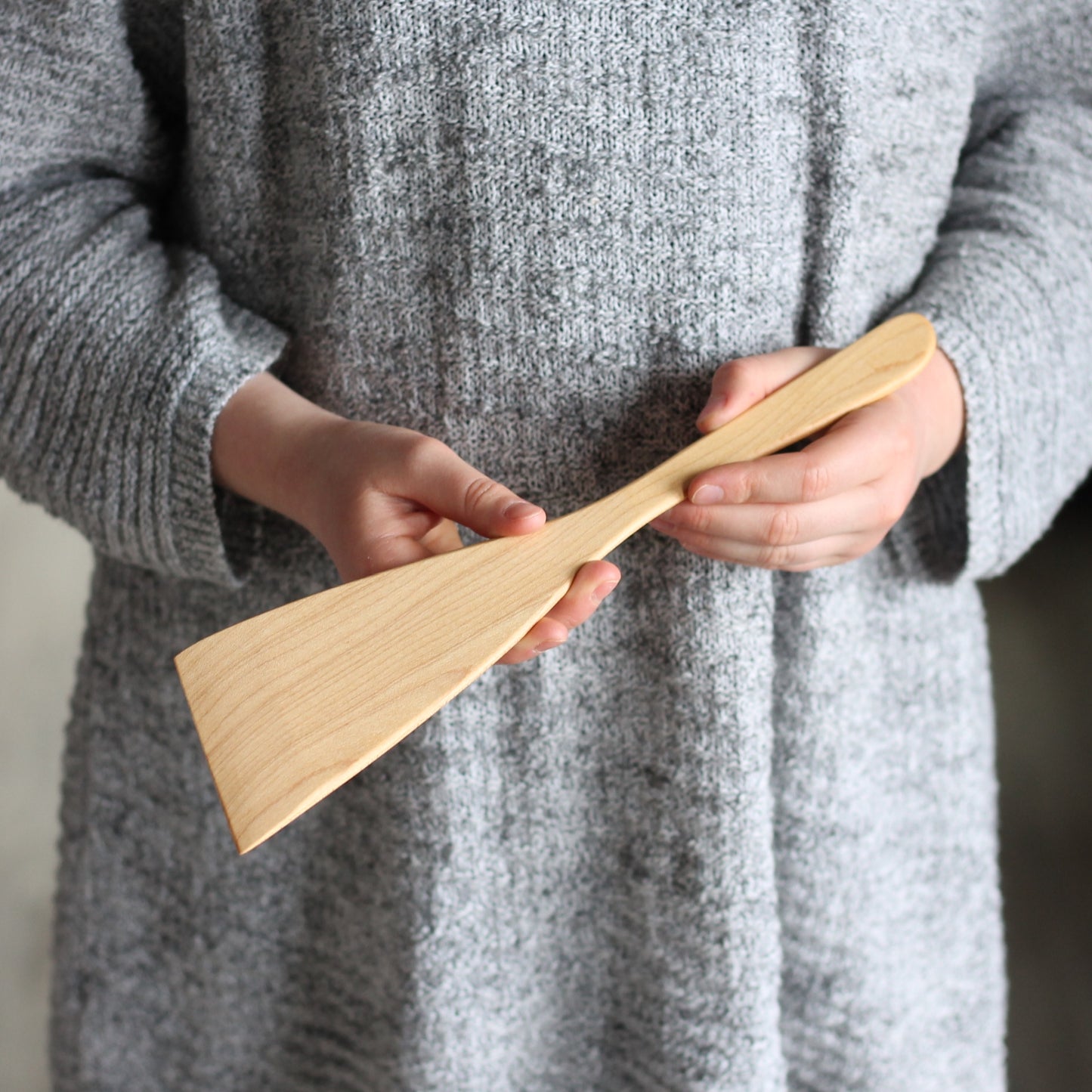 Handmade Wooden Kitchen Utensils | Thin Large Spatula image 0
