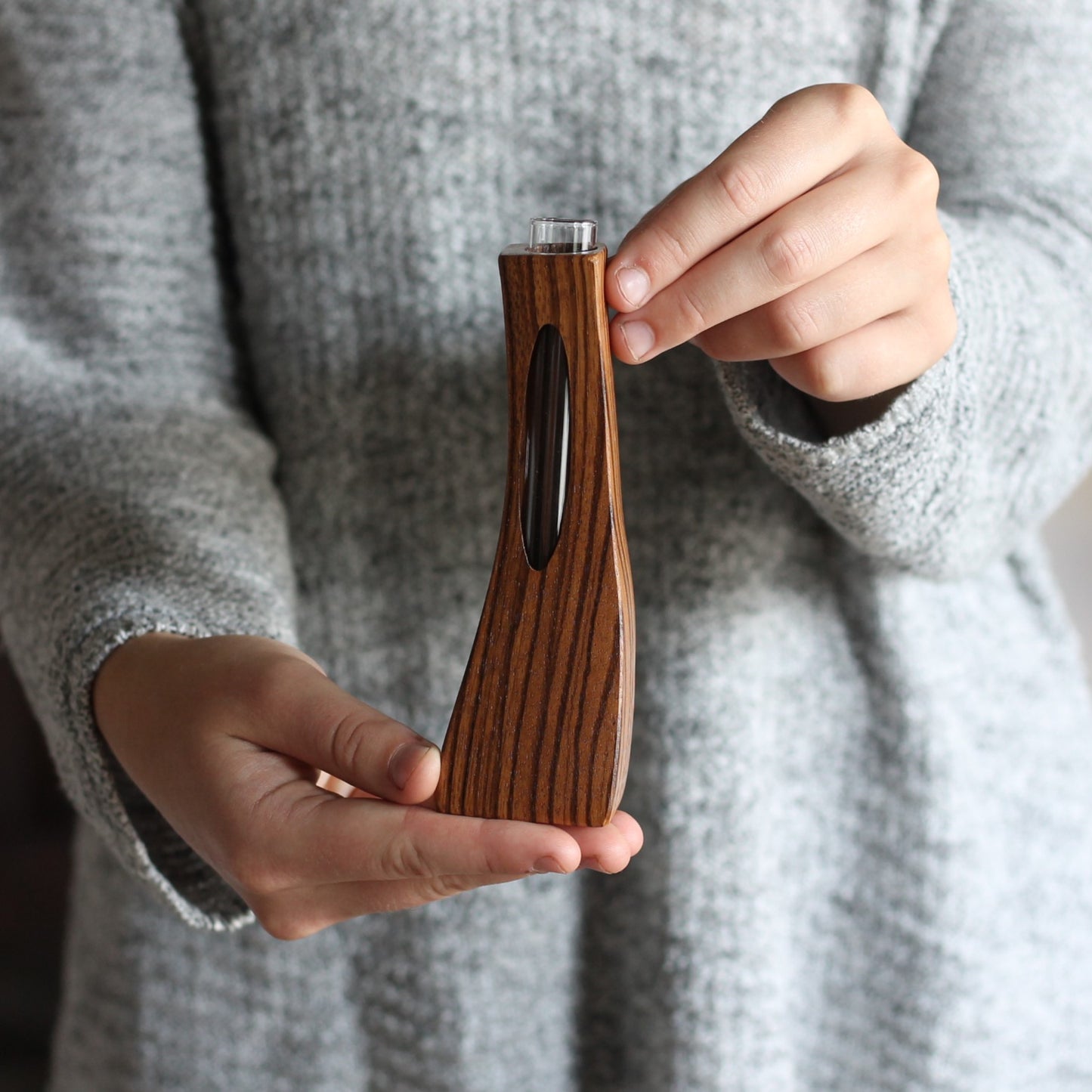 Large Wooden Bud Vase image 10