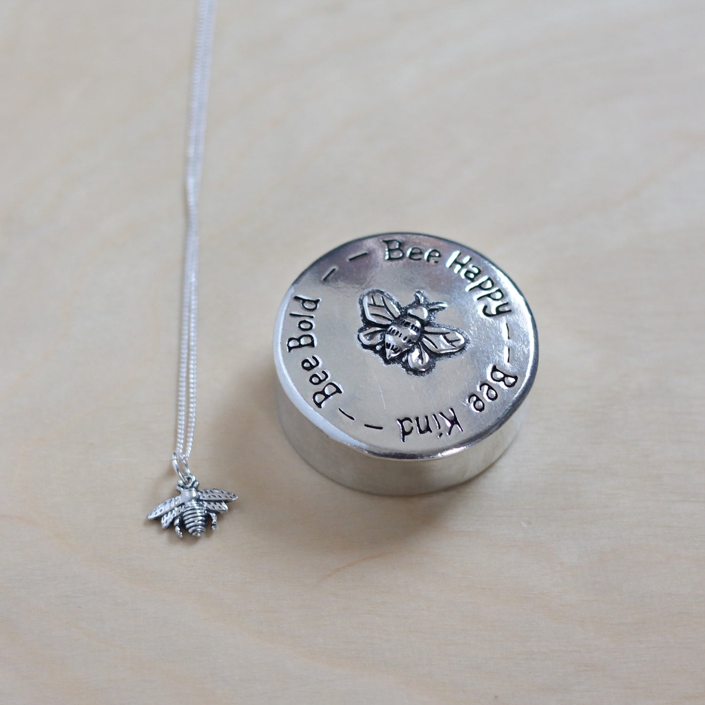 Handmade Pewter Boxed Necklace Set - Bee $30 image