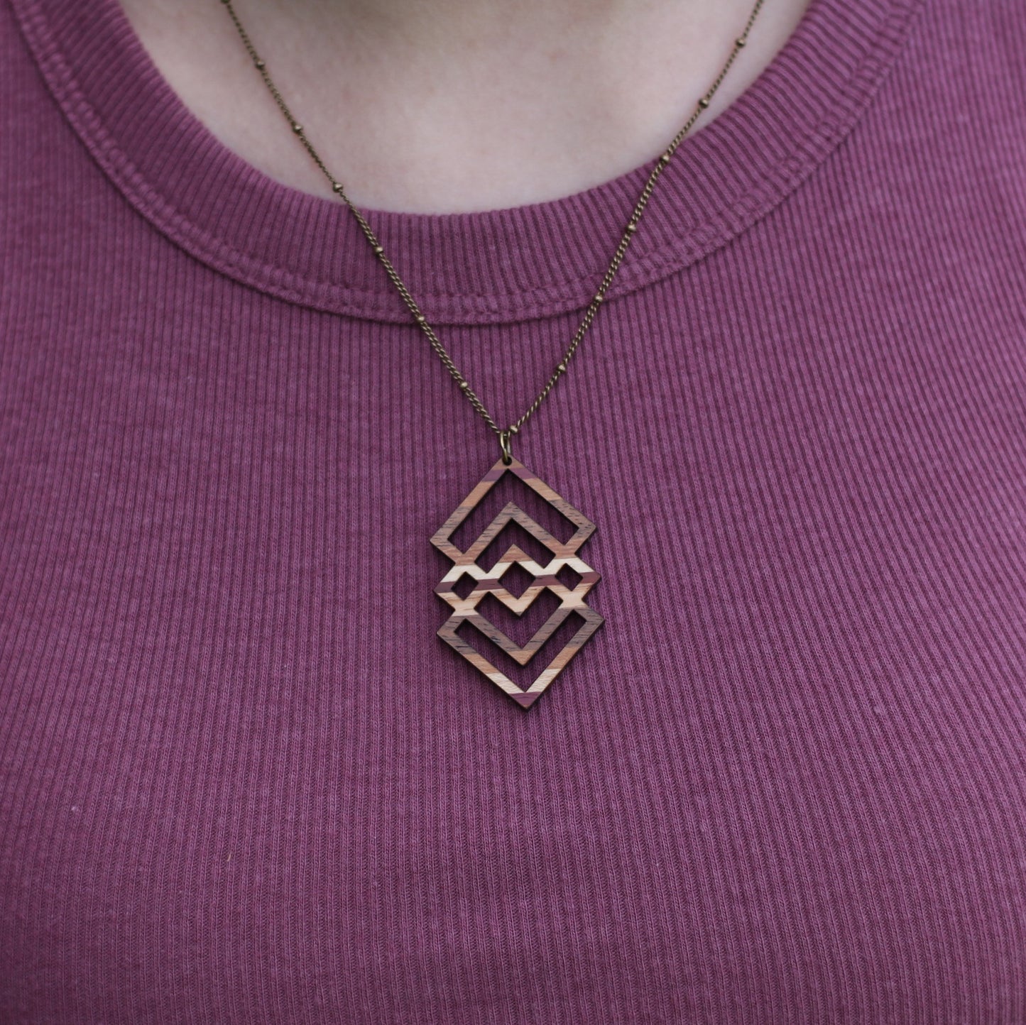 Handmade Wooden Jewelry | Mira Necklace image 3