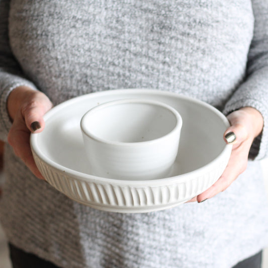 Handmade Pottery | Large Chip n' Dip Bowl image 1