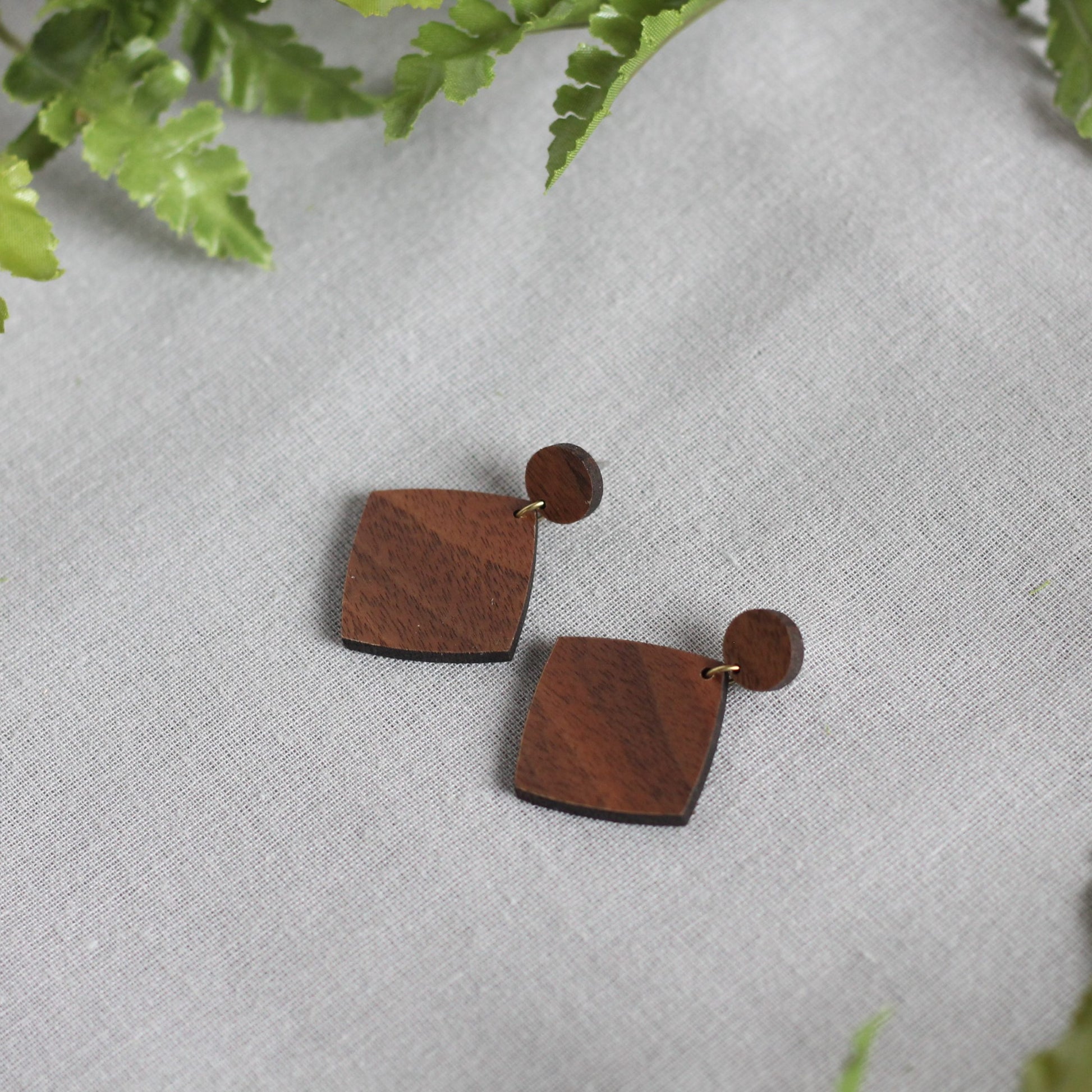 Michele Earrings - Walnut $20 image