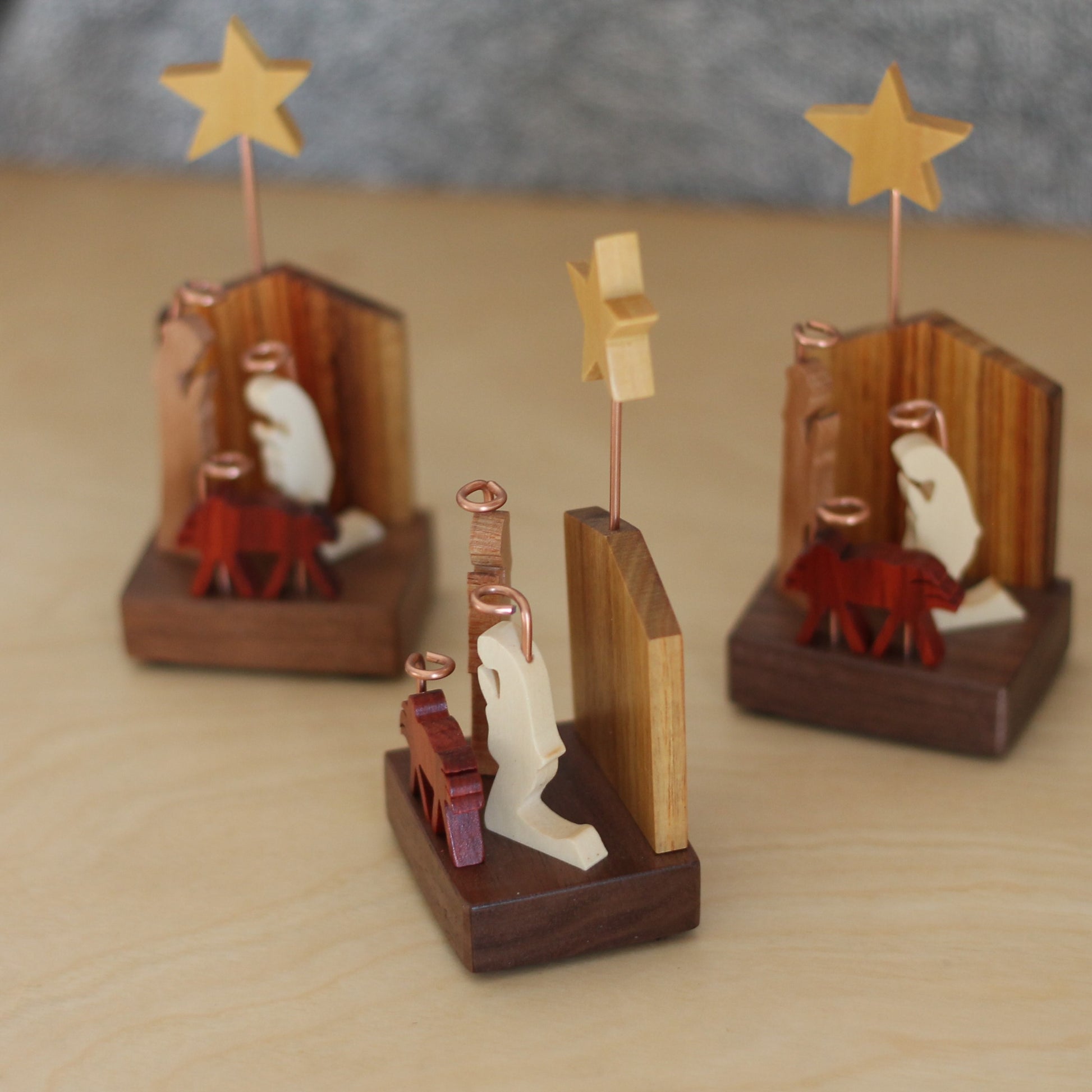 Handmade Mini Wooden Nativity image 3