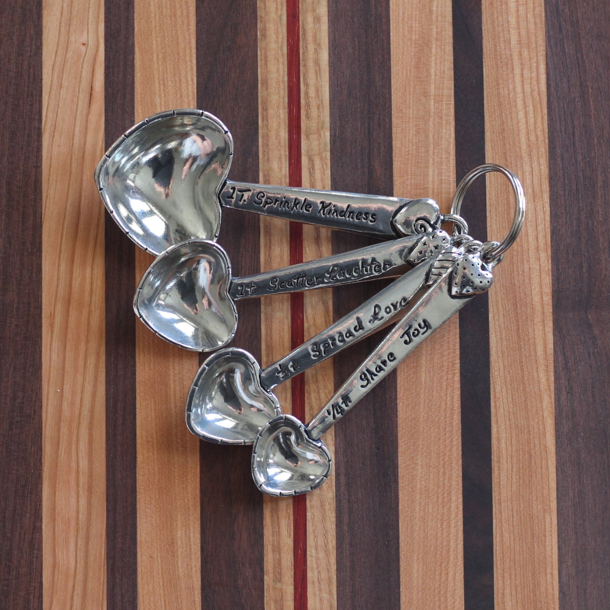 Handmade Pewter Measuring Spoons | Hearts image 8
