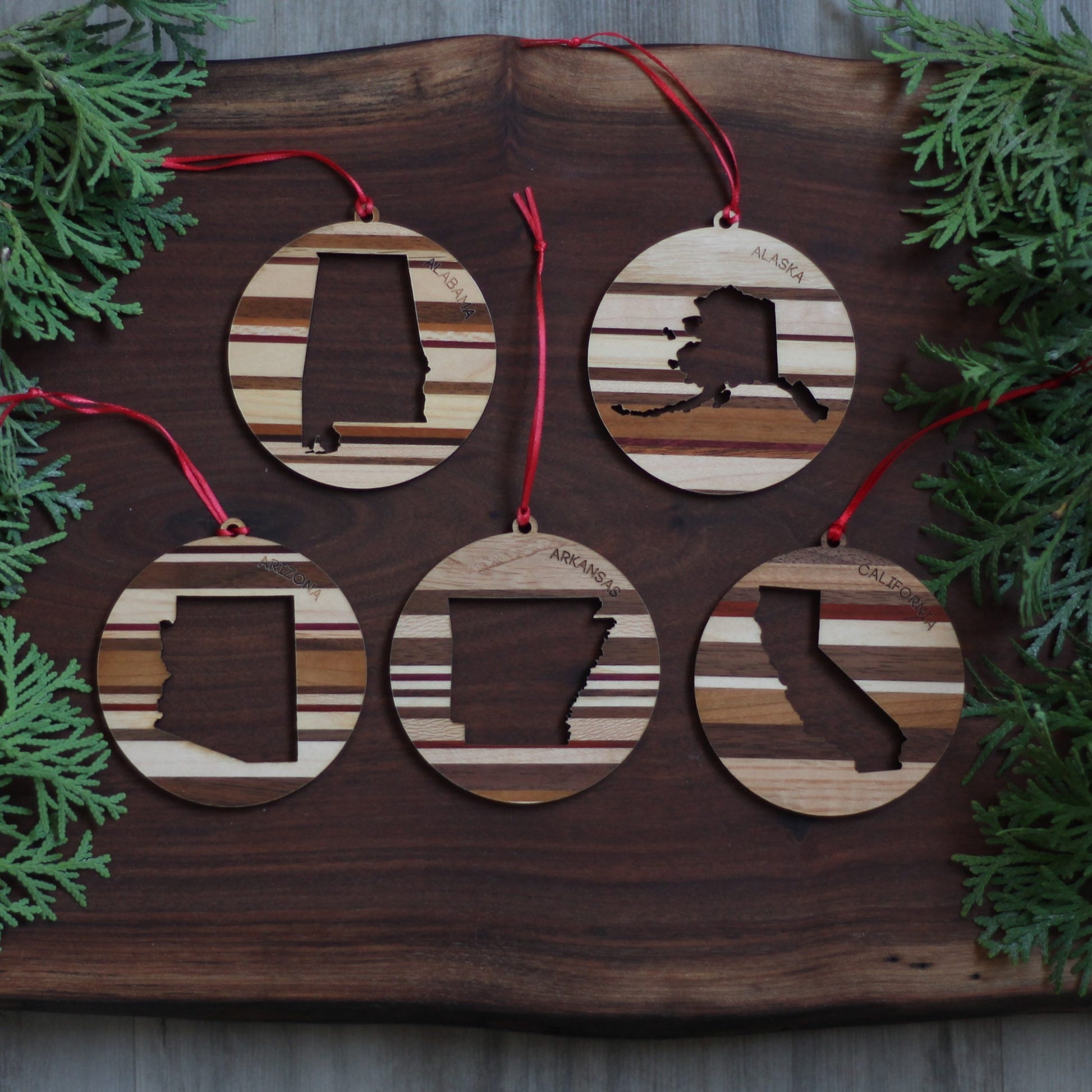 Handmade Wooden State Outline Ornaments | All 50 States image 12