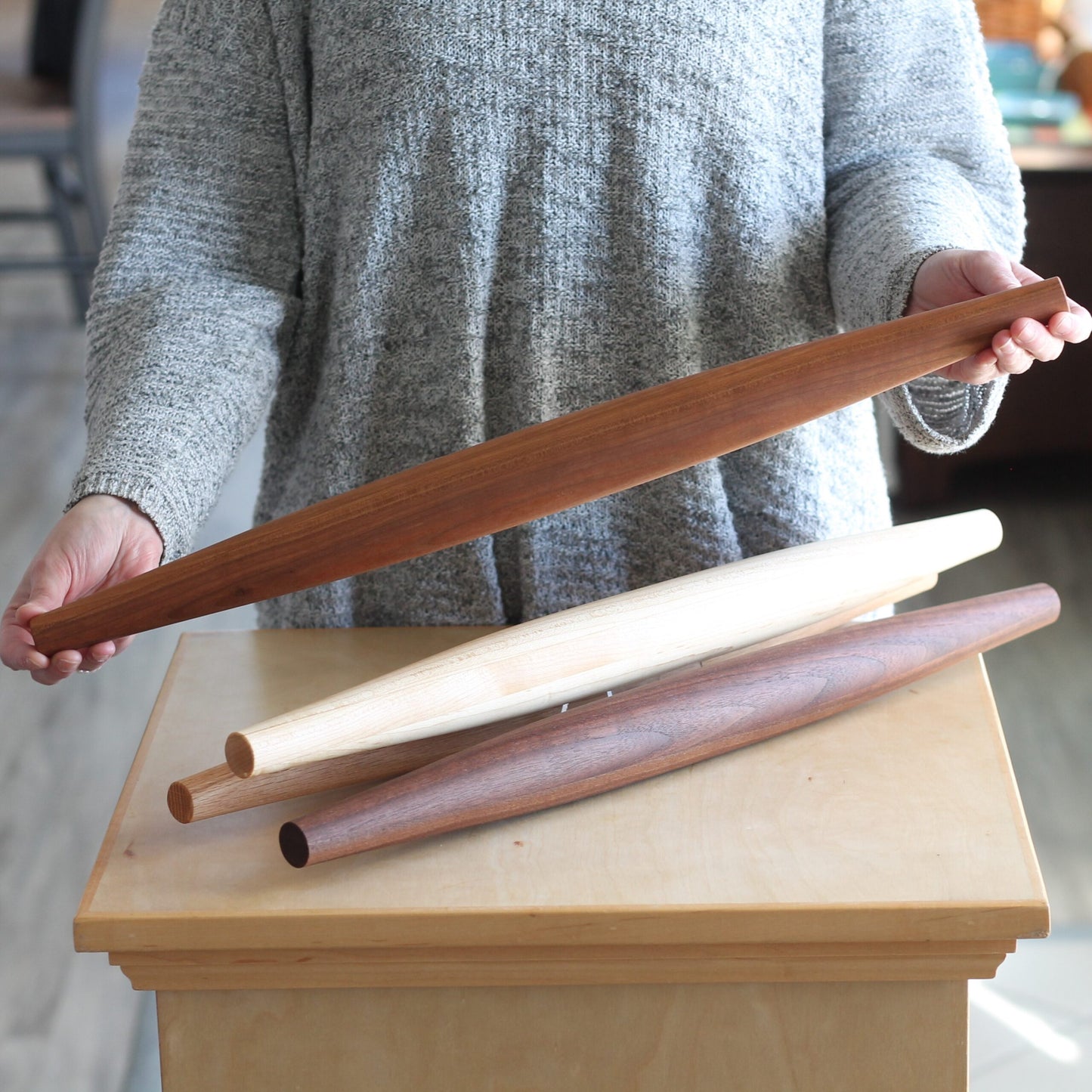 Handmade Solid Wood French Rolling Pin | 4 Wood Types image 9