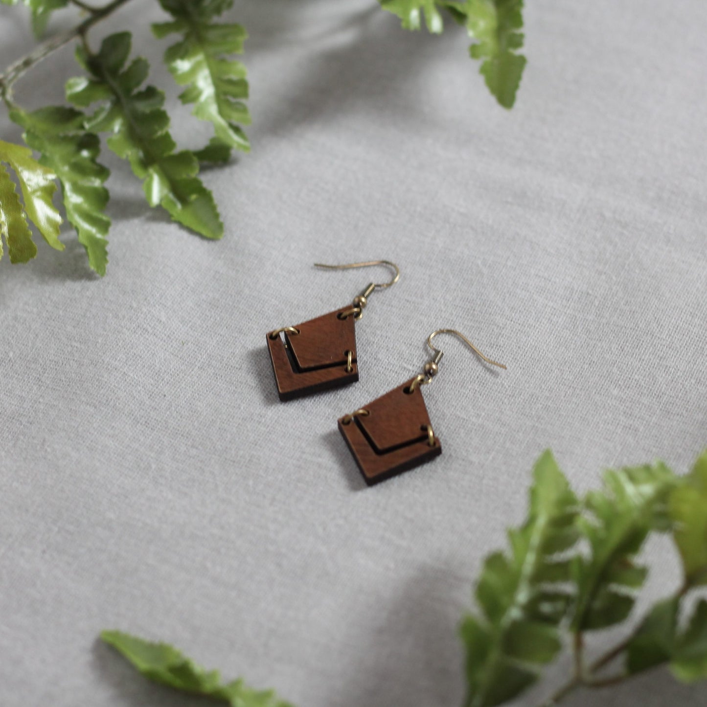 Julie Earrings - Walnut $20 image