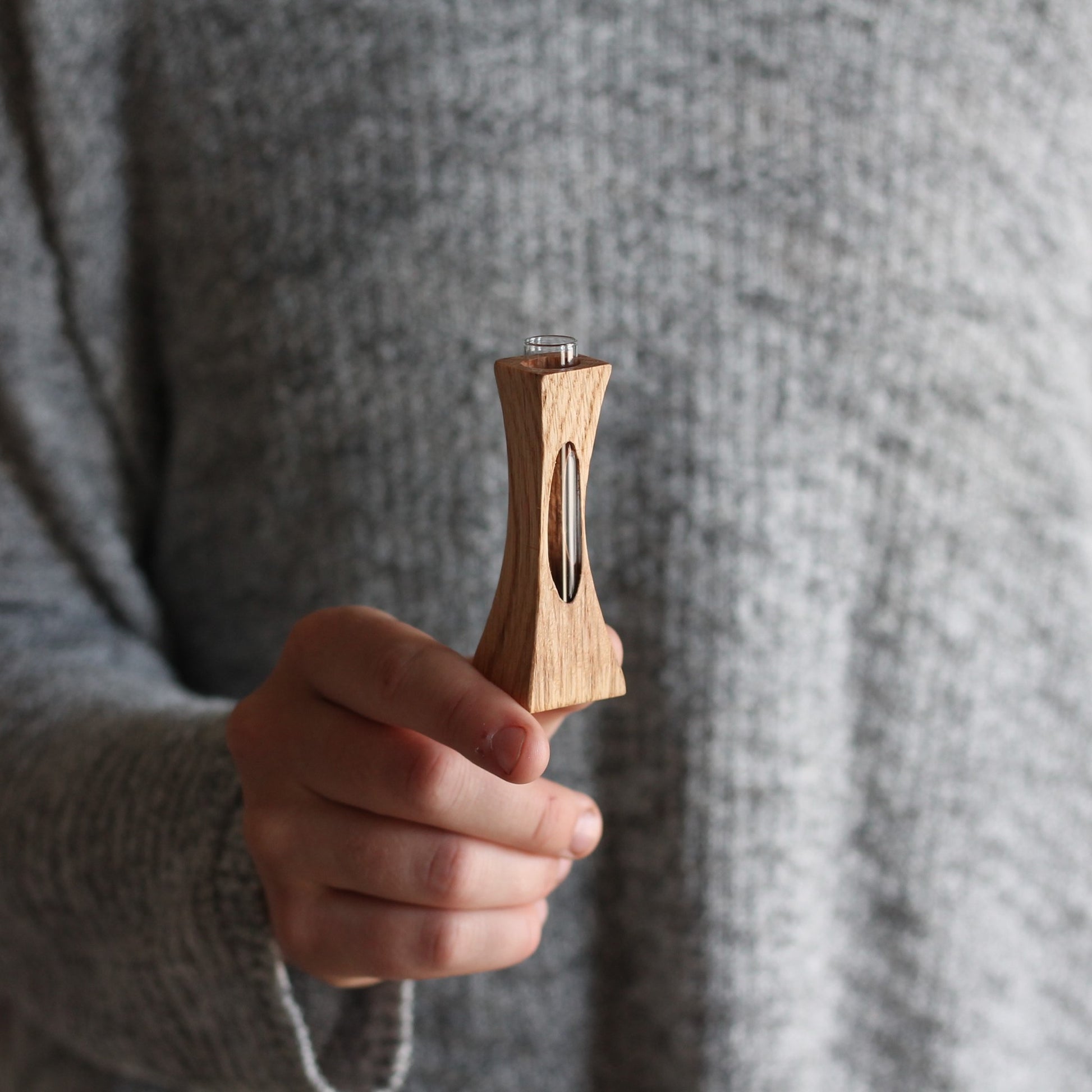 Small Wooden Bud Vase image 9